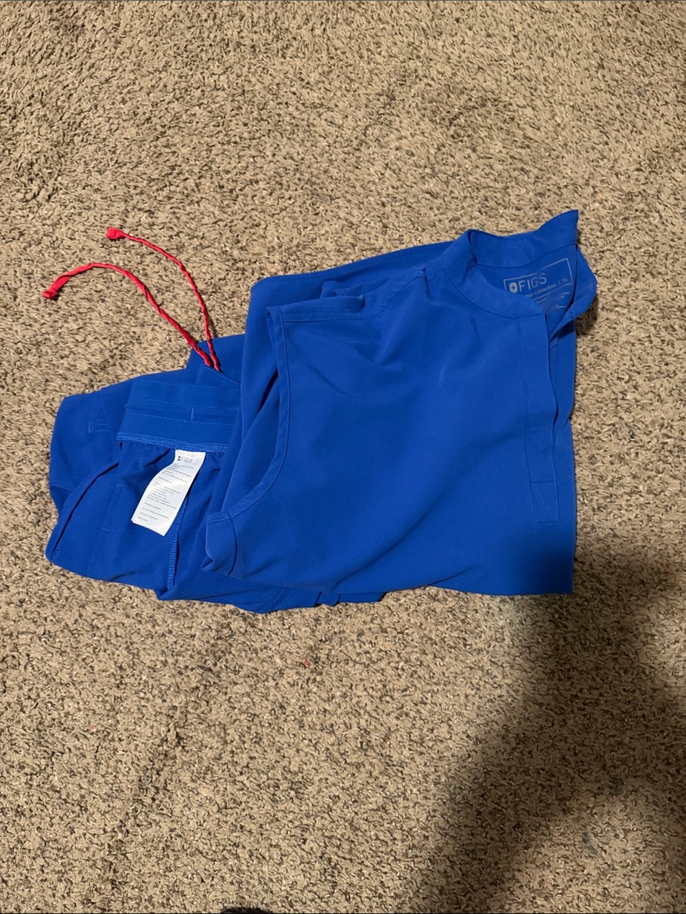 Figs Royal Blue  Rafaela top xlg and jogger pants large
